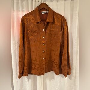 Vintage Chico’s Women’s 3 Silk Linen Blend Lightweight Classic Long Sleeve Top